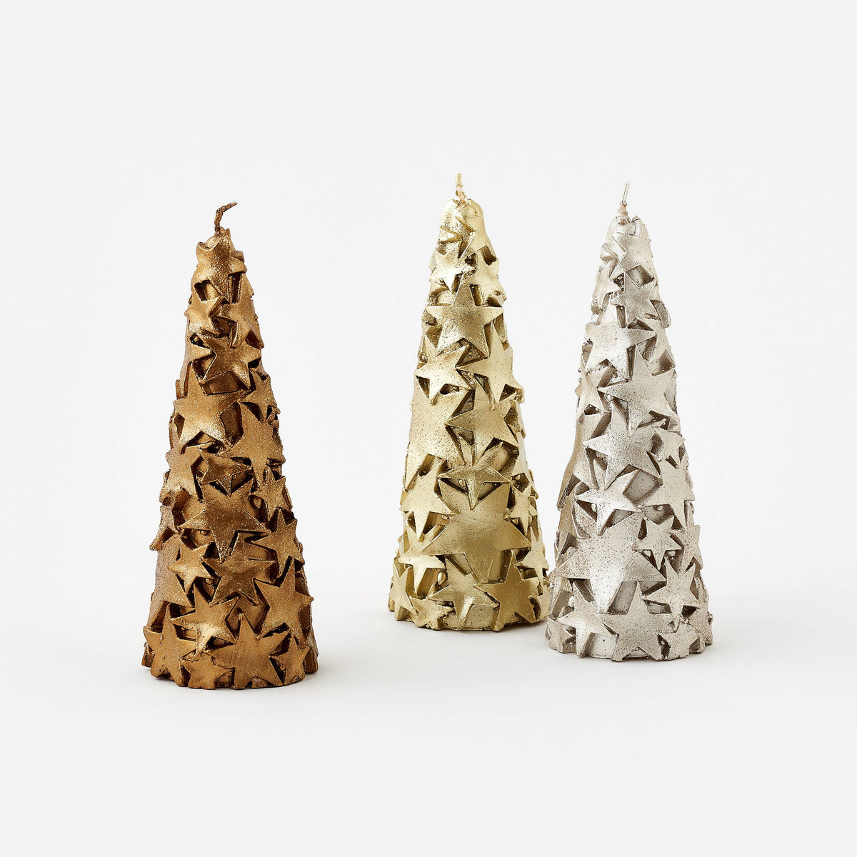 Metallic Star Tree Candle