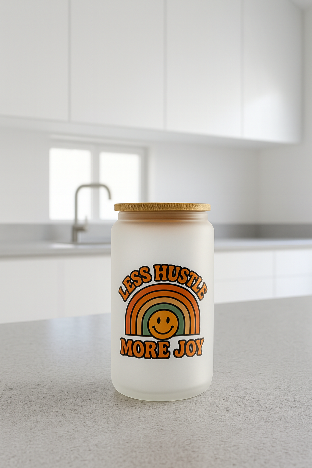 Fall Themed 16oz Glass Jar Tumbler