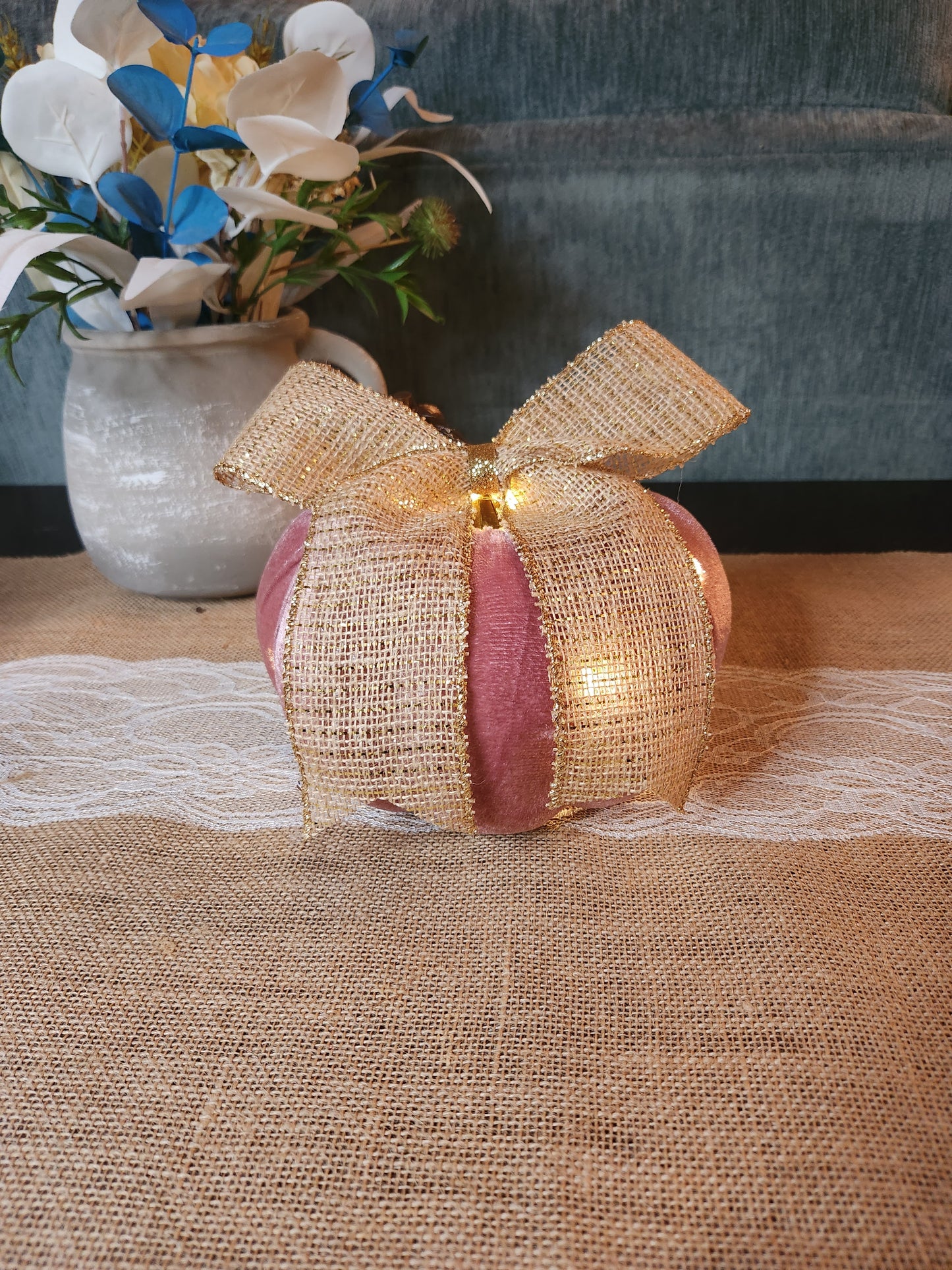 Pink Velvet Pumpkin