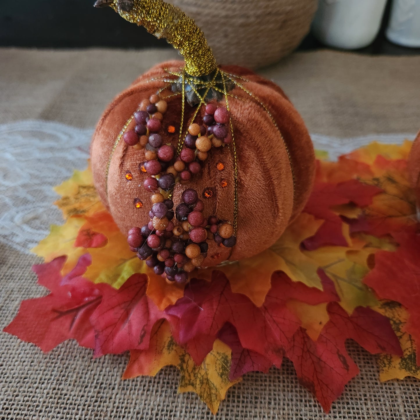 Pumpkin and Fallen Leaves set