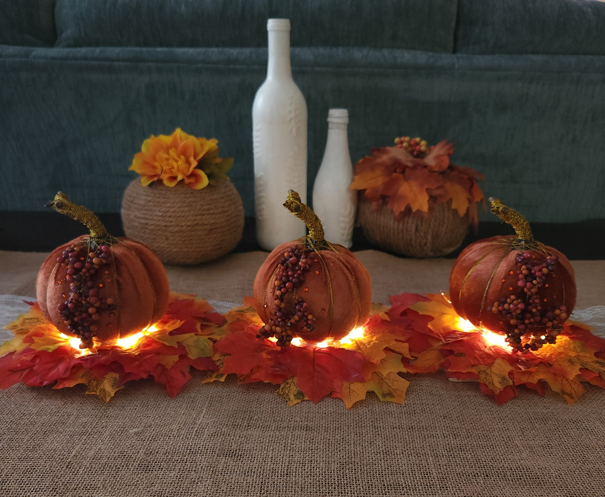 Pumpkin and Fallen Leaves set