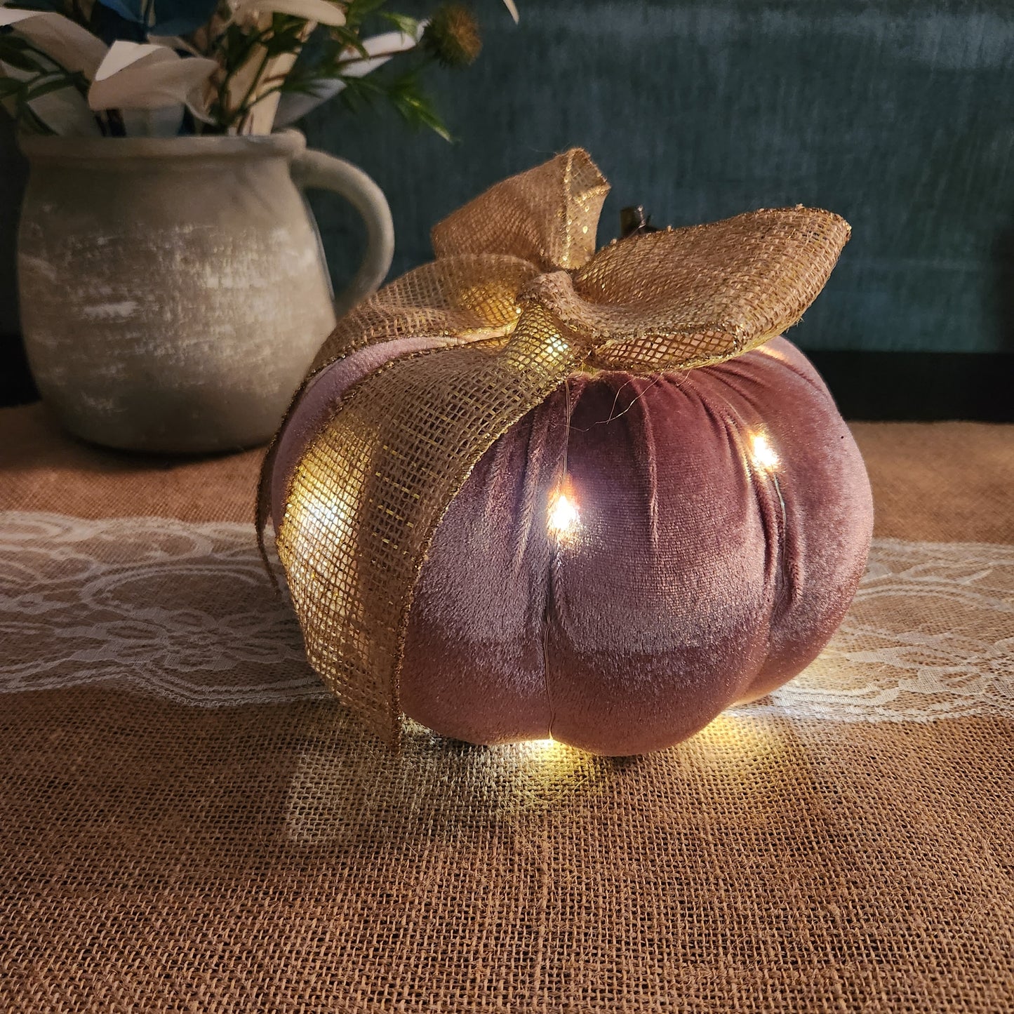 Pink Velvet Pumpkin