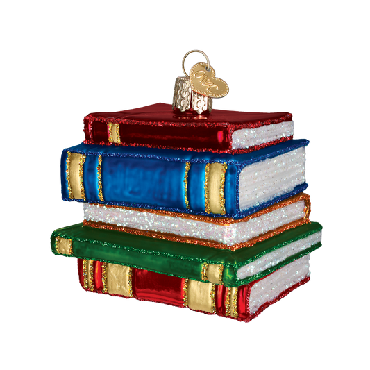 Stack Of Books Ornament