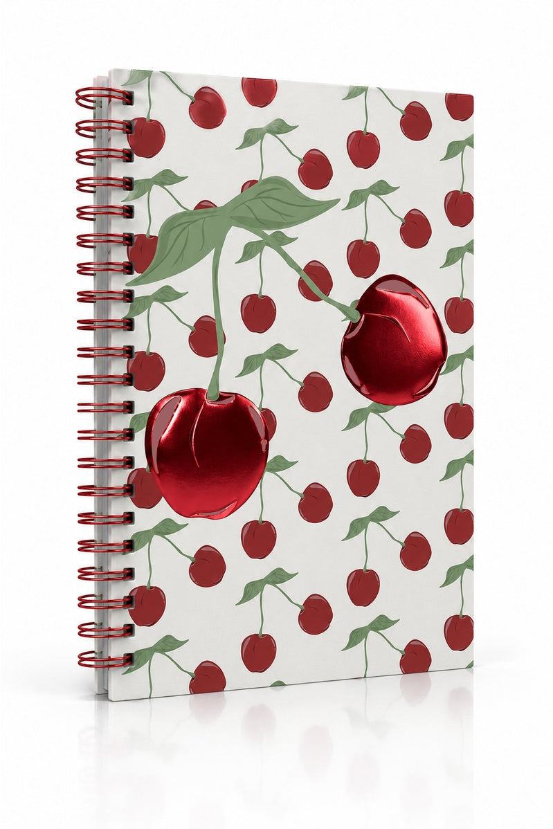 Cherry Pop Foil Spiral Notebook | Grab Life by the Cherries