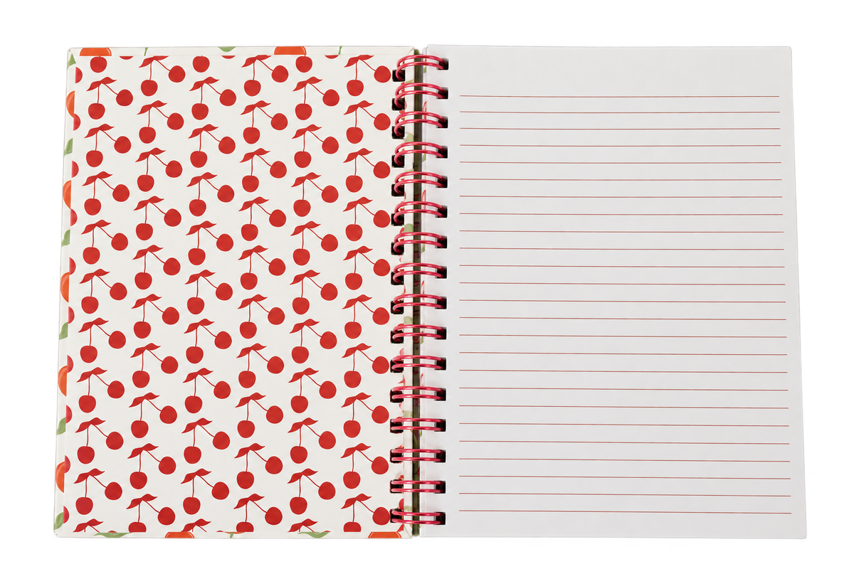 Cherry Pop Foil Spiral Notebook | Grab Life by the Cherries